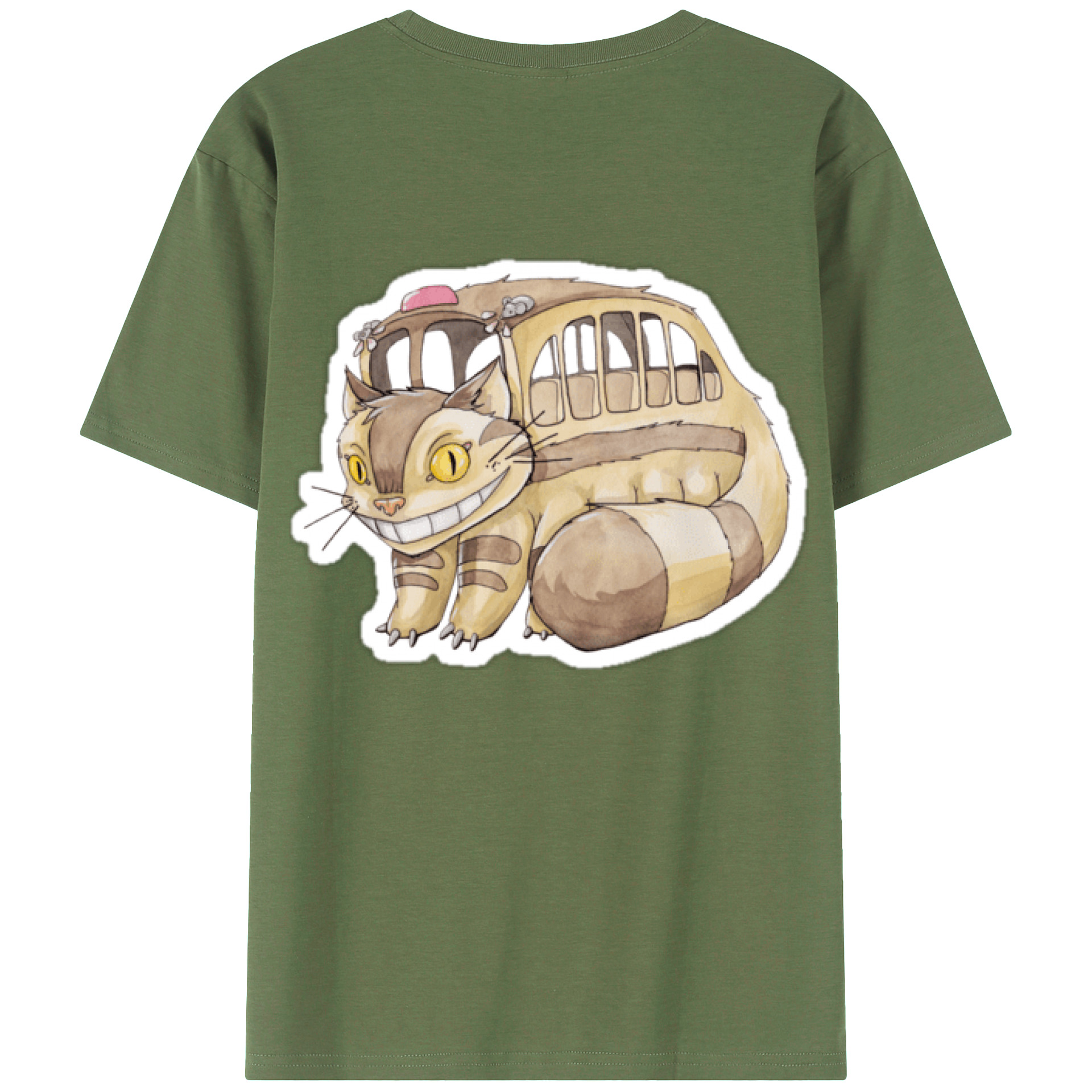 （画像用） となりのトトロ 草壁メイ 草壁サツキ My Neighbor Totoro Satsuki Kusakabe Mei Kusakabe 綿100％ メンズ半袖Tシャツ（バックプリント） 通気性